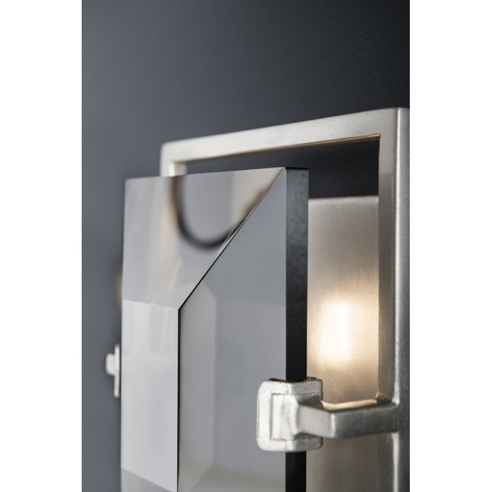 Crystal Facet Graphite Wall Sconce 18cm