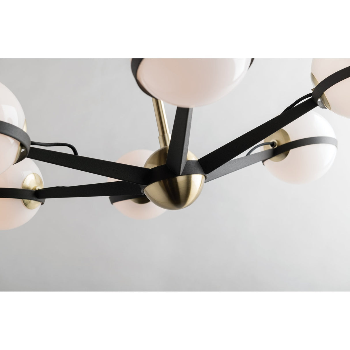 Brushed Brass Orb Wall Sconce with Glass Diffuser