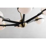 Brushed Brass Orb Wall Sconce with Glass Diffuser