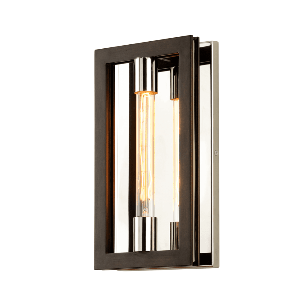 Interlocking Rectangular Iron Wall Sconce with Filament Accent Lights 36cm