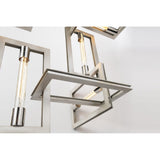 Interlocking Rectangular Iron Wall Sconce with Filament Accent Lights 36cm