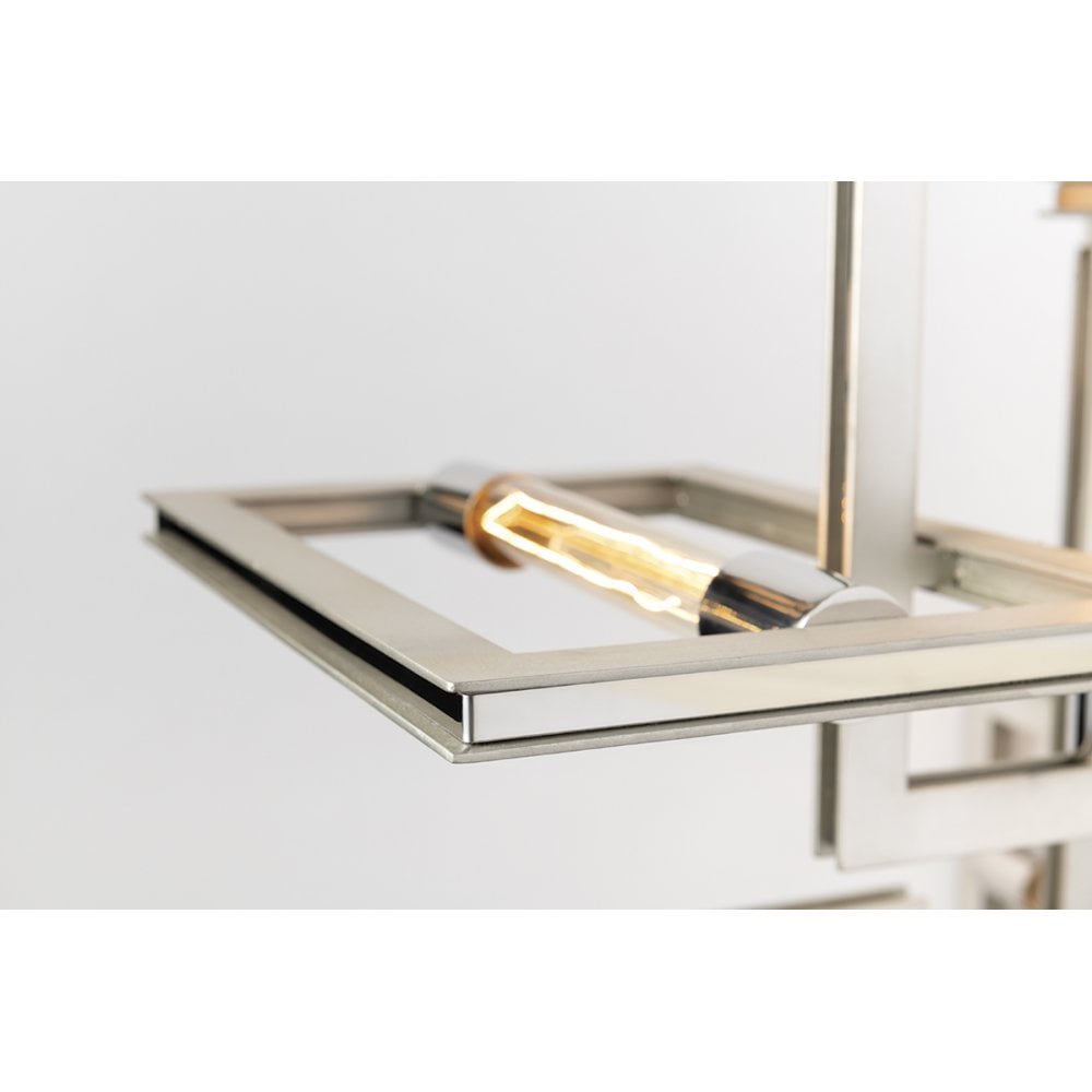 Interlocking Rectangular Iron Wall Sconce with Filament Accent Lights 36cm