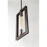Interlocking Rectangular Iron Wall Sconce with Filament Accent Lights 36cm