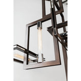 Interlocking Rectangular Iron Wall Sconce with Filament Accent Lights 36cm
