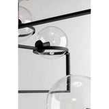Elliot Black Iron and Glass Globe Wall Sconce 17cm