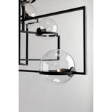 Elliot Black Iron and Glass Globe Wall Sconce 17cm