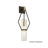 Raef Brass and Clear Glass Inverted Wall Sconce 24cm