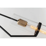 Raef Brass and Clear Glass Inverted Wall Sconce 24cm