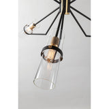 Raef Brass and Clear Glass Inverted Wall Sconce 24cm