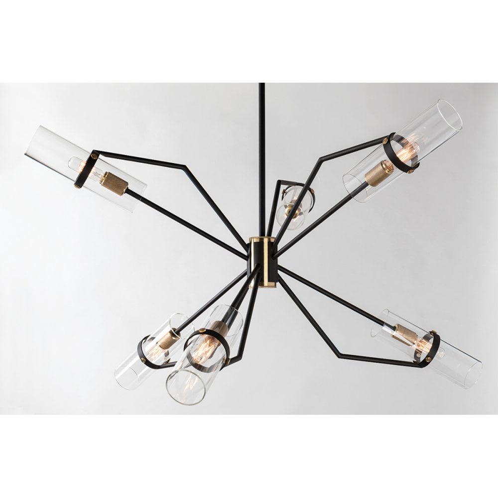 Raef Brass and Clear Glass Inverted Wall Sconce 24cm