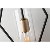 Raef Brass and Clear Glass Inverted Wall Sconce 24cm