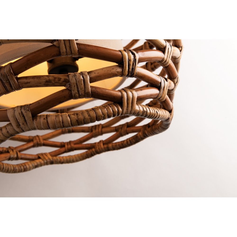 Balboa Rattan Layered Wall Sconce