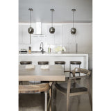 Odyssey Contemporary Black and Nickel Single Bulb Pendant