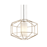 Golden Silhouette Opal Glass Pendant Light