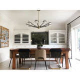 Brushed Brass Orbital Globe Chandelier with Glass Diffusers