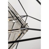 Diamond Prism Glass and Forged Iron Pendant Light Fixture