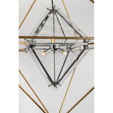 Radiant Topaz Diamond Prism Pendant with Forged Iron Finish