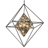 Dazzling Forged Iron Diamond Prism Chandelier 46cm