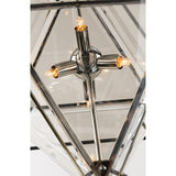 Dazzling Forged Iron Diamond Prism Chandelier 46cm
