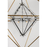 Dazzling Forged Iron Diamond Prism Chandelier 46cm