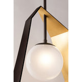 Geometric Bronze Gold Leaf Origami Pendant Light