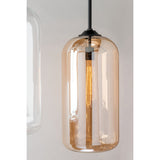 Elegant Satin Black Glass Pendant Light