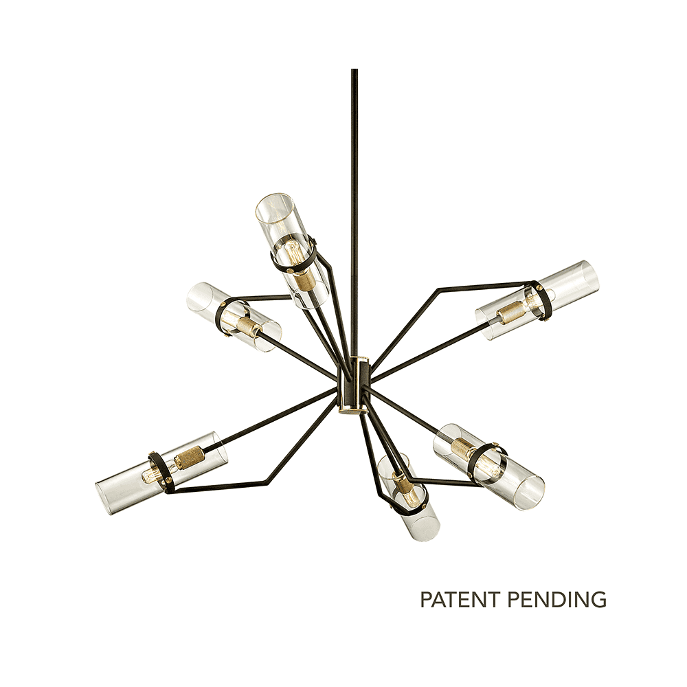 Raef Geometric Glass Cylinder Chandelier