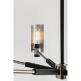 Pilsen Perforated Steel Pendant with Crackling Bulb Design in Carbide Black and Satin Nickel