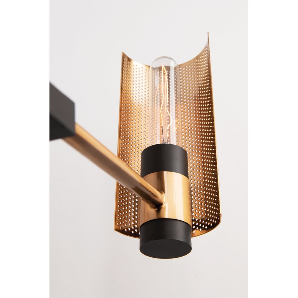 Pilsen Perforated Steel Pendant with Crackling Bulb Design in Carbide Black and Satin Nickel