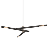 Hendrix Modern Noir Layered Tube Pendant Chandelier