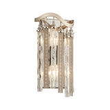 Radiant Chimera Silver Leaf Glass Wall Light Fixture