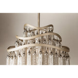 Elegant Crystal Tassel Silver Leaf Wall Light Fixture