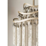 Elegant Crystal Tassel Silver Leaf Wall Light Fixture