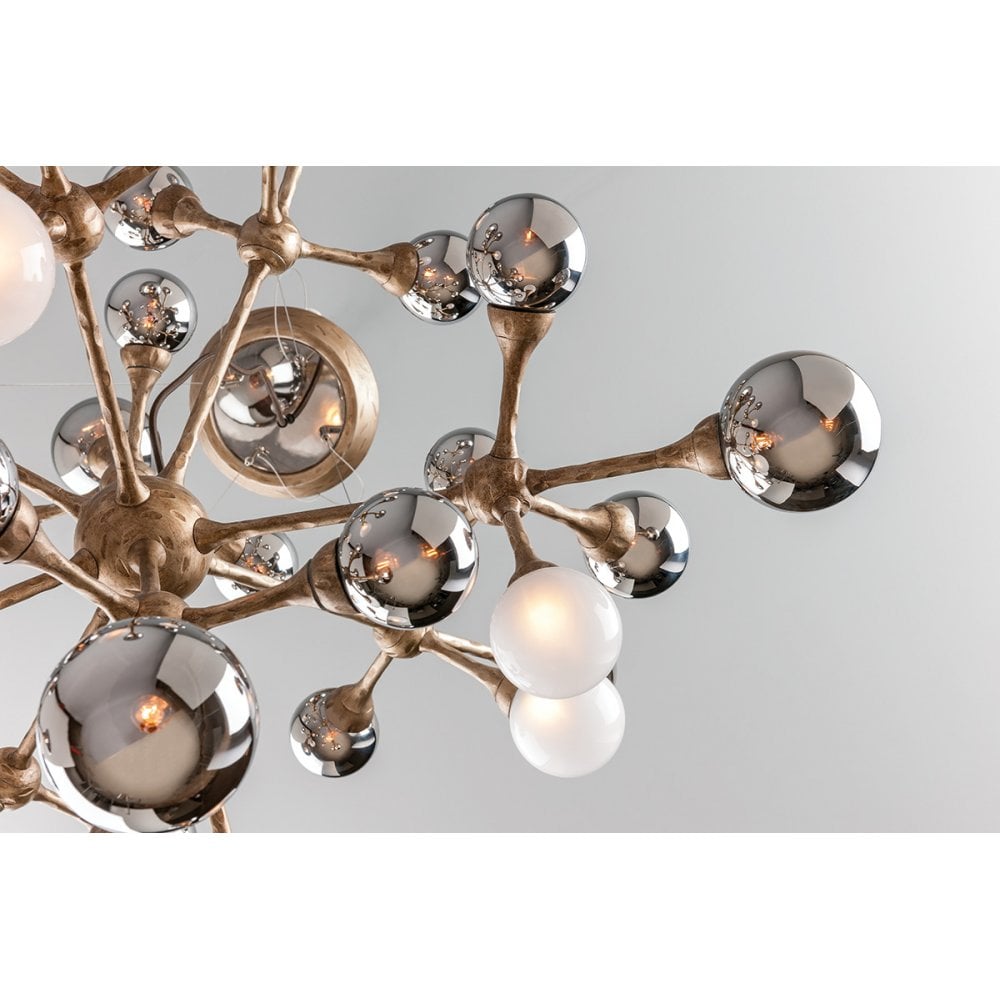 Element Collection: Frosted Smoked Glass Globe Pendant Light