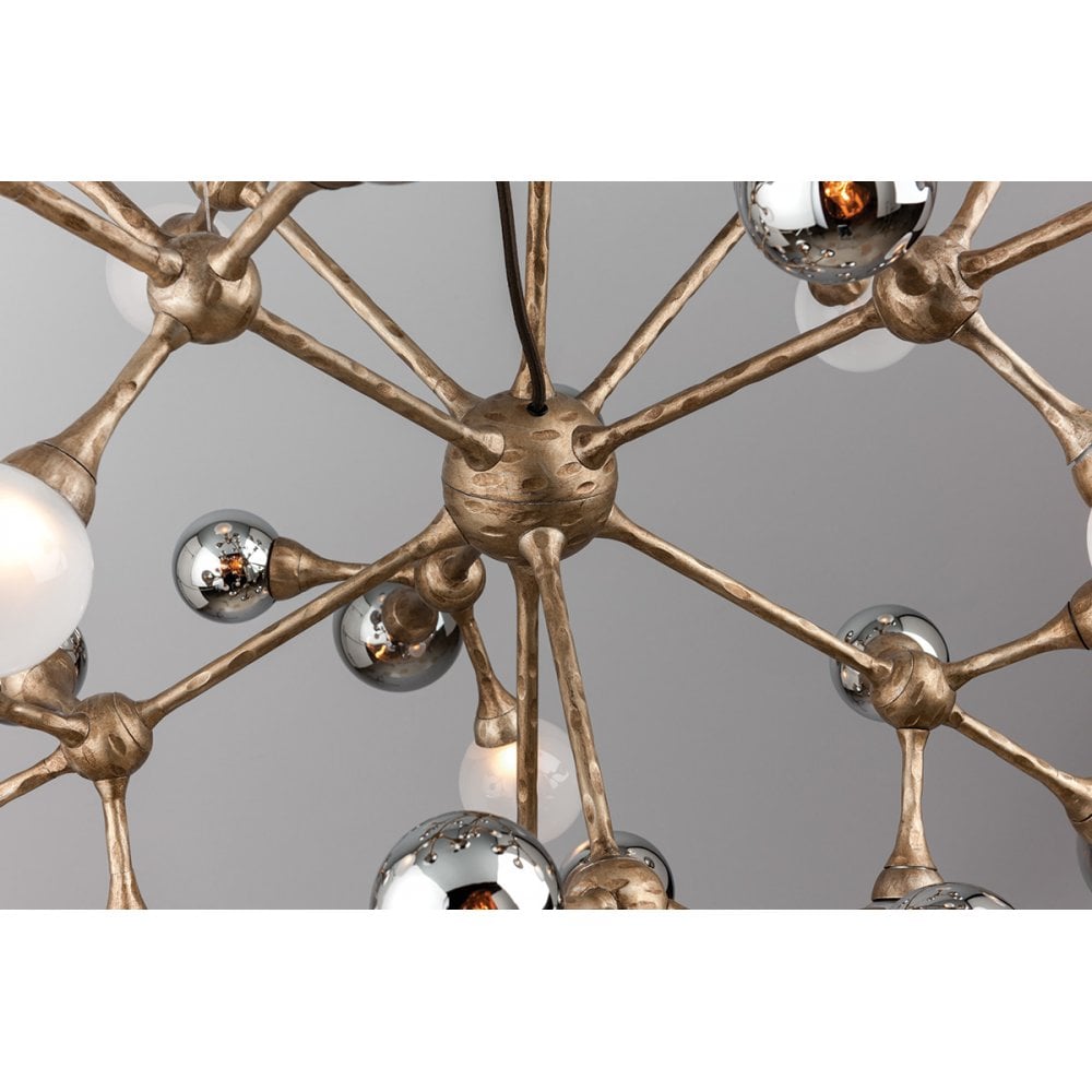 Orbital Frost Glass Sphere Cluster Pendant Light