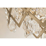 Tiara Crystal Droplet Bronze Wall Sconce with Dimmable Feature