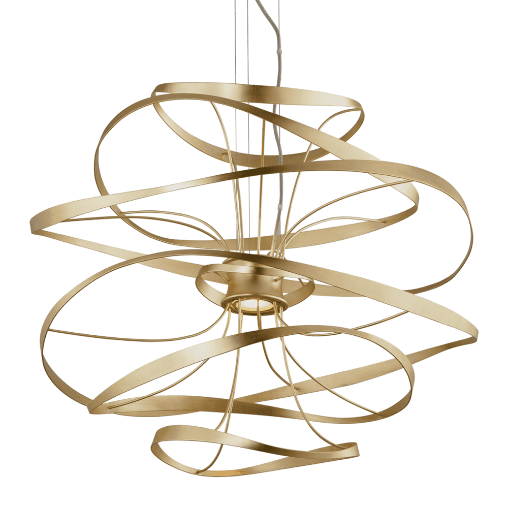 Golden Swirl Pendant Light - Calligraphy Collection