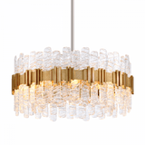 Frosted Elegance: Ciro Handcrafted Glass and Gold Pendant Light