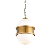 Broomley Petite Brass and Opal Glass Pendant Light
