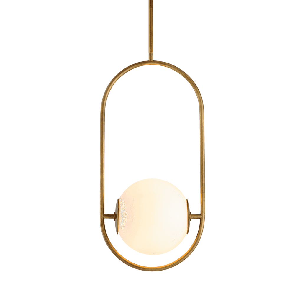 Everley Luxe Brass and Pearl Pendant