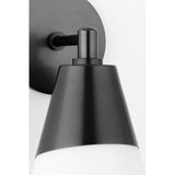 Cora Elegant Polished Nickel Wall Sconce with Glass Shade