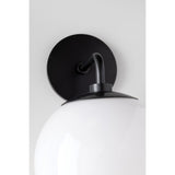 Stella Vintage Aged Brass Wall Sconce with Glass Globe Shade