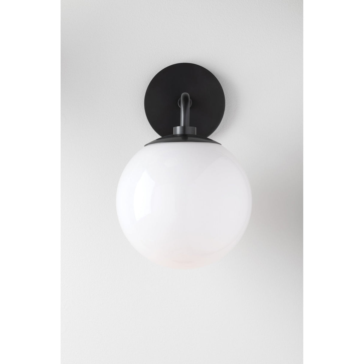 Stella Elegant Polished Nickel Sconce with White Glass Shade