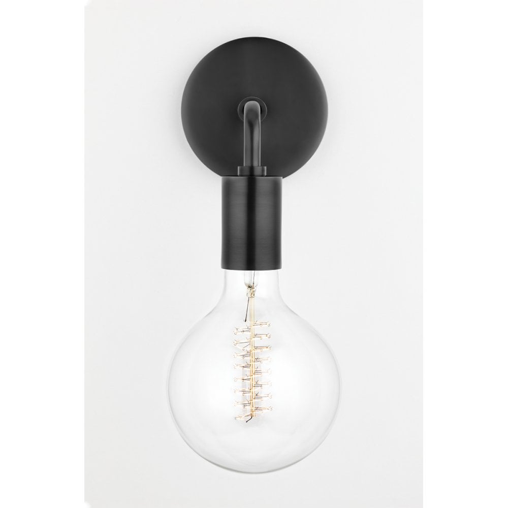 Ava Aged Brass Vintage Wall Sconce with Candlestick Bulb
