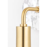 Chloe Brass and Glass Wall Sconce in Vintage Design