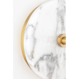 Chloe Brass and Glass Wall Sconce in Vintage Design
