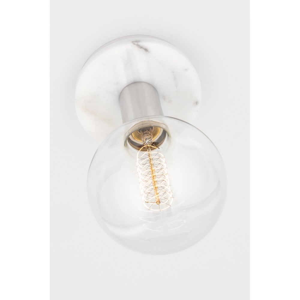 Chloe Brass and Glass Wall Sconce in Vintage Design