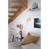 Chloe Brass and Glass Wall Sconce in Vintage Design