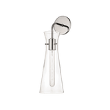 Anya Chic Polished Nickel Wall Sconce with Elegant Glass Shade