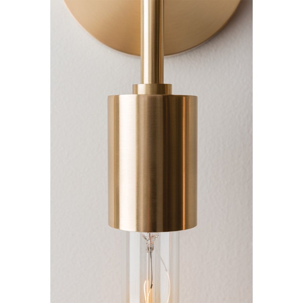 Tara Elegant Nickel Wall Sconce with Single Bulb Design